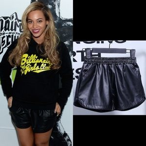 Faux Leather Shorts- Like Beyonce Wore